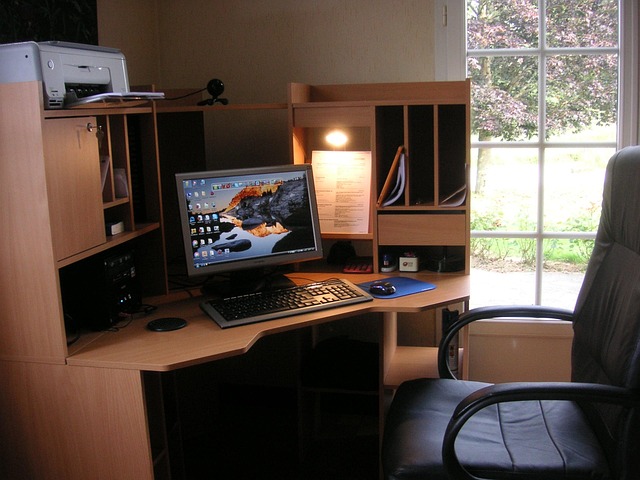 workspace accessories including monitor stand keyboard mouse and cable organizer